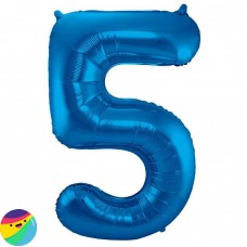 Folija balon - Številka 5 Modre barve Folija balon - Številka 5 Modre barve